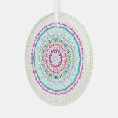 buntes Mandala Ornament Aus Glas (Vorderseite links)