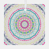 buntes Mandala Ornament Aus Glas (Rückseite)