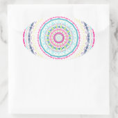 buntes Mandala Ovaler Aufkleber (Tasche)