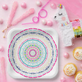 buntes Mandala Pappteller (Party)