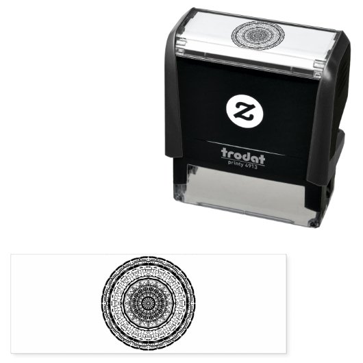 buntes Mandala Permastempel (Beispiel)