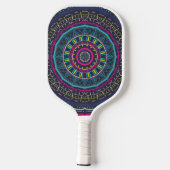 buntes Mandala Pickleball Schläger (Rückseite)