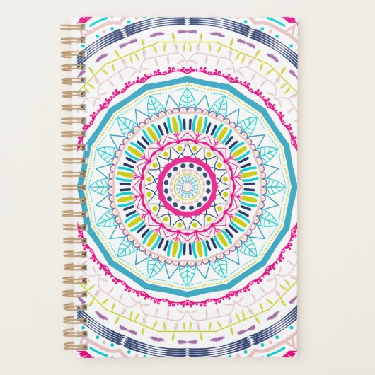 buntes Mandala Planer (Vorderseite)