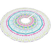 buntes Mandala Polyester Weihnachtsbaumdecke (Schrägansicht)