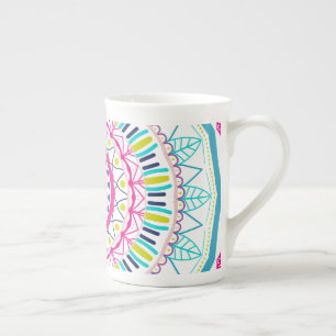 buntes Mandala Porzellantasse
