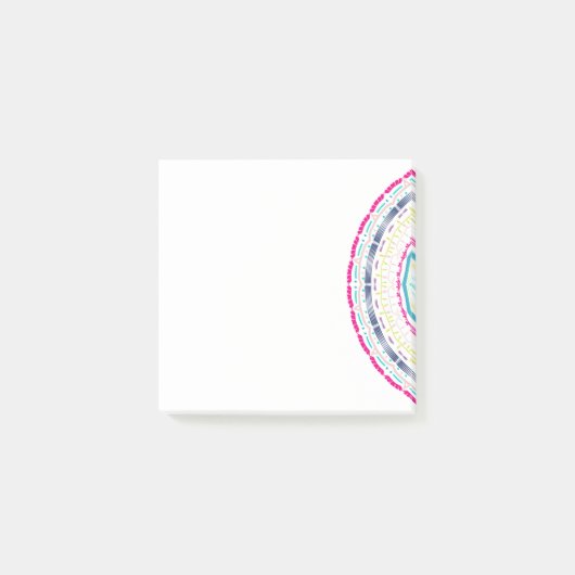 buntes Mandala Post-it Klebezettel (Vorderseite)