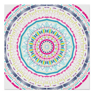 buntes Mandala Poster