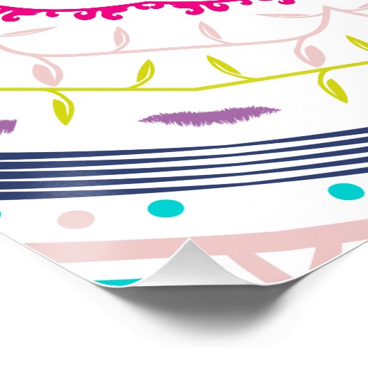 buntes Mandala Poster (Ecke)