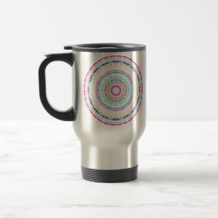 buntes Mandala Reisebecher