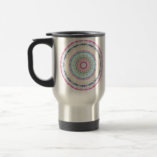 buntes Mandala Reisebecher (Links)