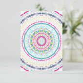 buntes Mandala RSVP Karte (Stehend Vorderseite)