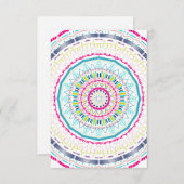 buntes Mandala RSVP Karte (Vorne/Hinten)