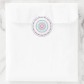 buntes Mandala Runder Aufkleber (Tasche)