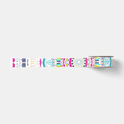 buntes Mandala Satinband (Vorderseite)