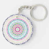 buntes Mandala Schlüsselanhänger (Rückseite)
