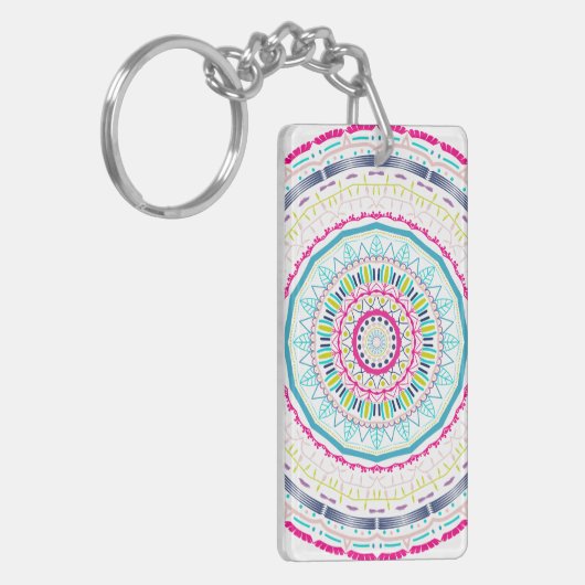 buntes Mandala Schlüsselanhänger (Vorderseite links)