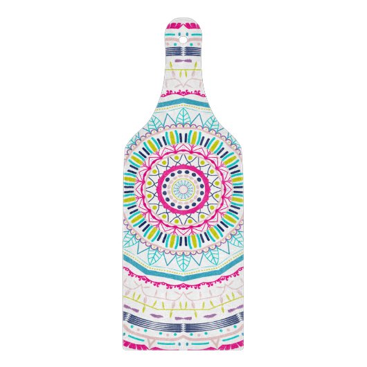 buntes Mandala Schneidebrett (Vorderseite)