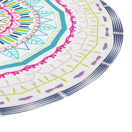 buntes Mandala Schneidebrett (Ecke)