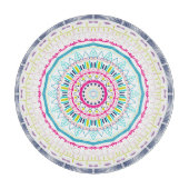 buntes Mandala Schneidebrett (Vorderseite)