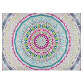 buntes Mandala Schneidebrett (Vorderseite)
