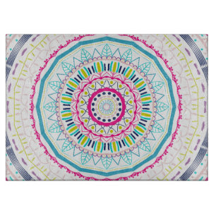 buntes Mandala Schneidebrett