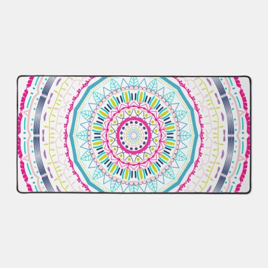 buntes Mandala Schreibtischunterlage (Vorderseite)
