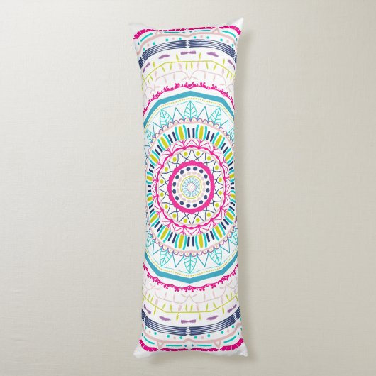 buntes Mandala Seitenschläferkissen (Rückseite (Vertikal))