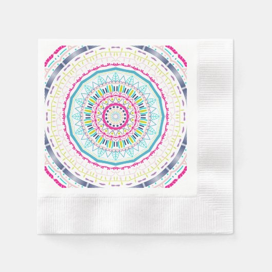 buntes Mandala Serviette (Vorderseite)