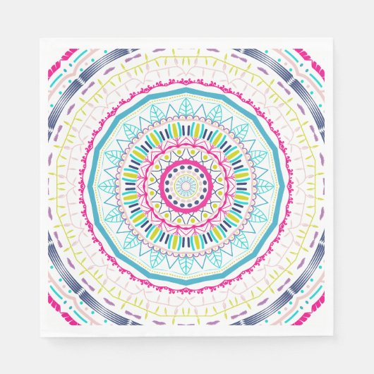 buntes Mandala Serviette (Vorderseite)