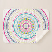 buntes Mandala Sherpadecke (Vorderseite (Horizontal))