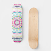 buntes Mandala Skateboard (Vorderseite)