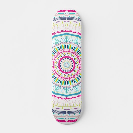 buntes Mandala Skateboard (Vorne)