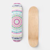 buntes Mandala Skateboard (Vorderseite)