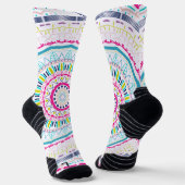 buntes Mandala Socken (Gewinkelt)