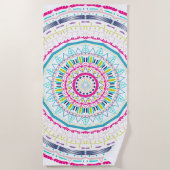 buntes Mandala Strandtuch (Vorderseite)