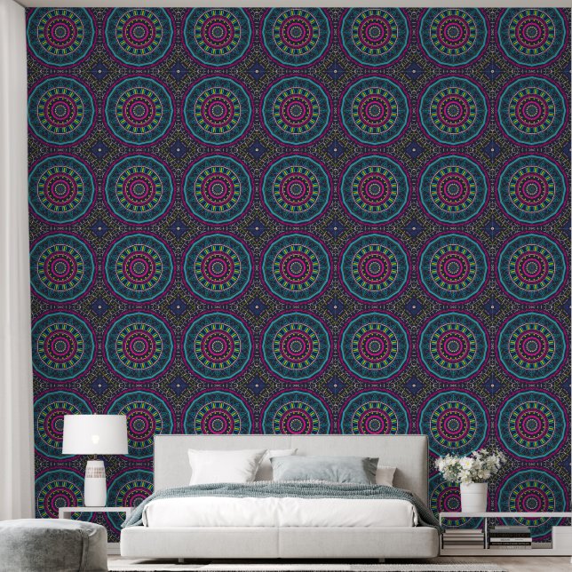 buntes Mandala Tapete (Schlafzimmer)
