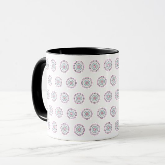 buntes Mandala Tasse (Vorderseite Links)