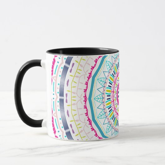 buntes Mandala Tasse (Links)