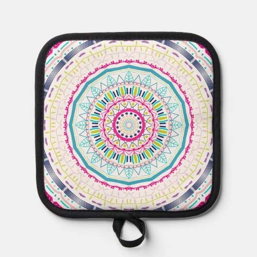 buntes Mandala Topflappen (Vorderseite)