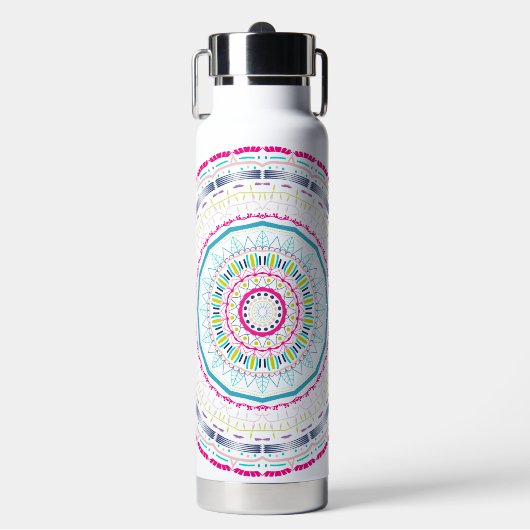 buntes Mandala Trinkflasche (Vorderseite)