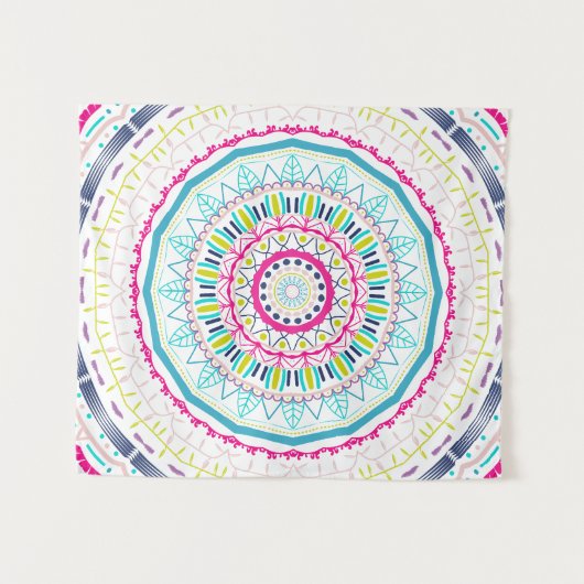 buntes Mandala Wandteppich (Vorderseite (Horizontal))