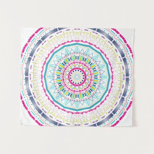 buntes Mandala Wandteppich (Vorderseite (Horizontal))