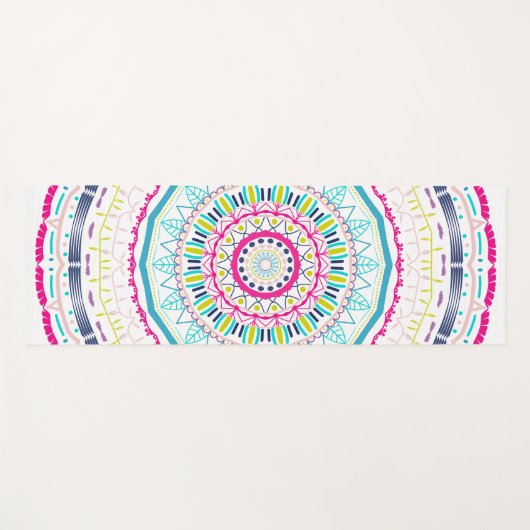 buntes Mandala Yogamatte (Vorderseite (Horizontal))