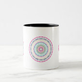 buntes Mandala Zweifarbige Tasse (Mittel)