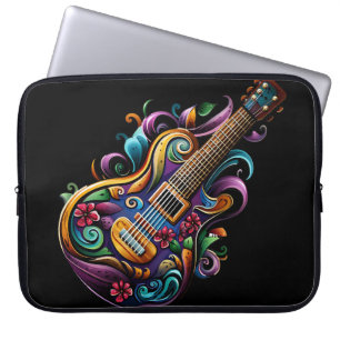 BUNTES MARDI GRAS-THEMEN-GITARRE LAPTOPSCHUTZHÜLLE