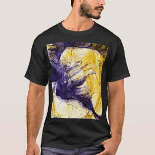Buntes Marmorpapier: Helle Acryl-Kunst T-Shirt