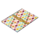 Buntes Marokkaner Quatrefoil Gewohnheits-Notizbuch Notizblock (Linke Seite)