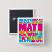Buntes Mathe Button (Vorne & Hinten)