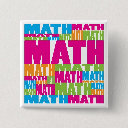 Buntes Mathe Button (Vorderseite)