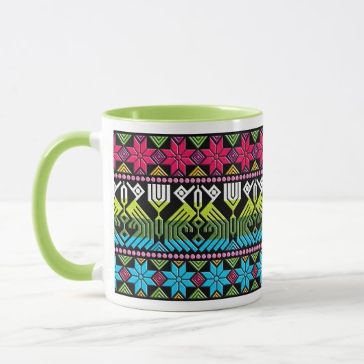 Buntes Mayamuster Tasse (Links)